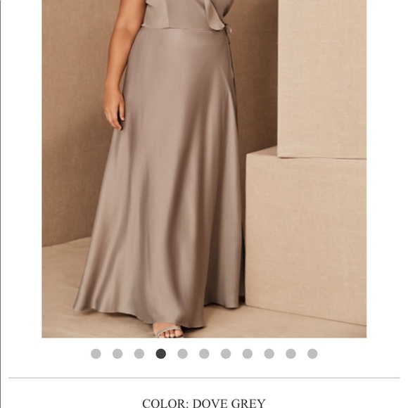 SACHIN &BABI Tansy Satin Charmeuse Maxi Dress (Color dirty dove) - Picture 4 of 4